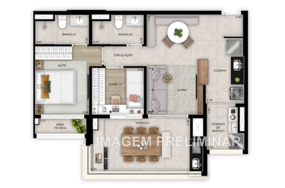 Apartamento, 3 quartos, 91 m² - Foto 8