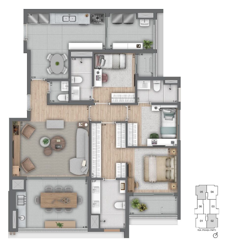 Apartamento, 3 quartos, 125 m² - Foto 8