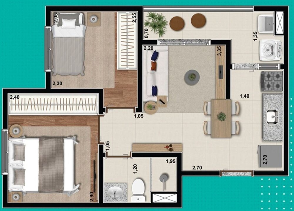 Apartamento, 2 quartos, 33 m² - Foto 16