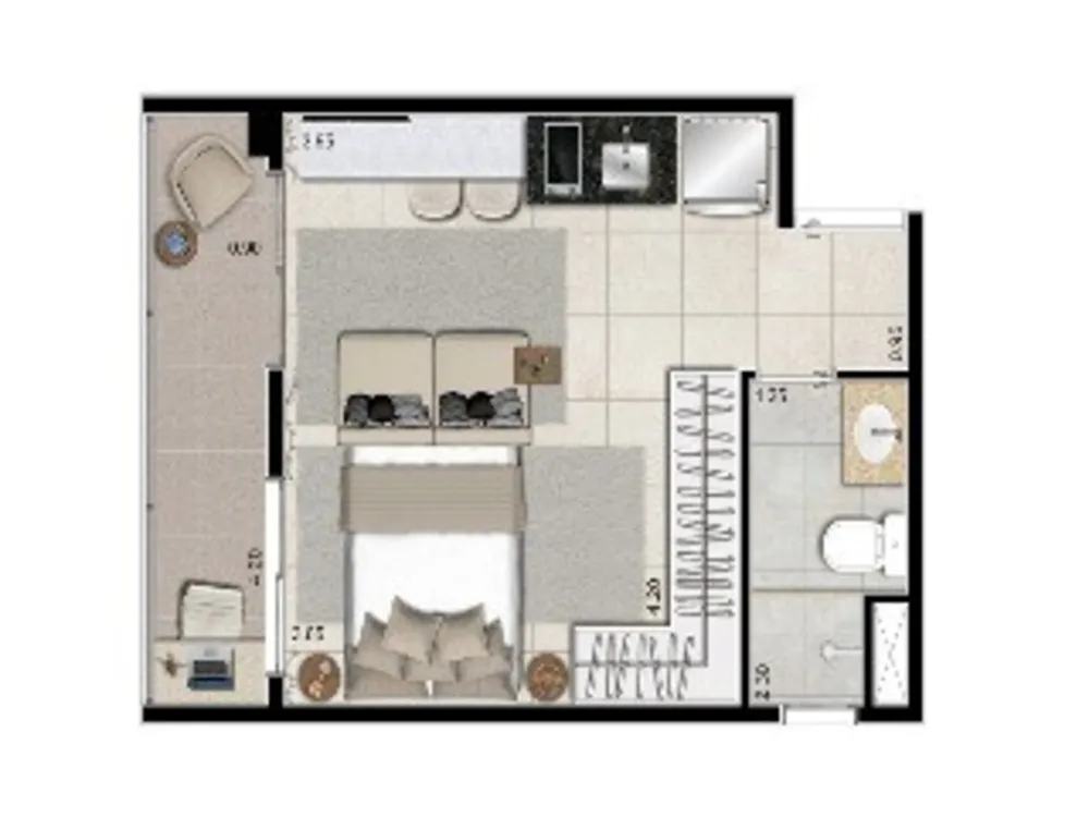 Apartamento, 1 quarto, 25 m² - Foto 15