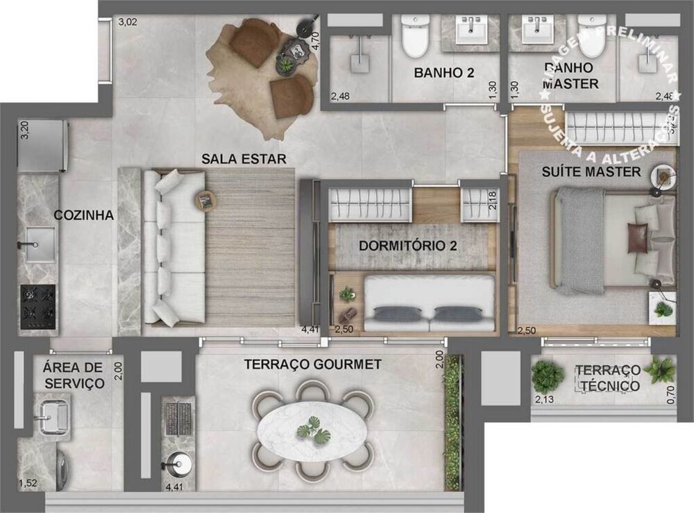 Apartamento, 2 quartos, 66 m² - Foto 4