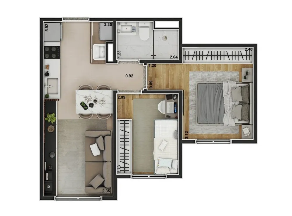 Apartamento, 2 quartos, 36 m² - Foto 7