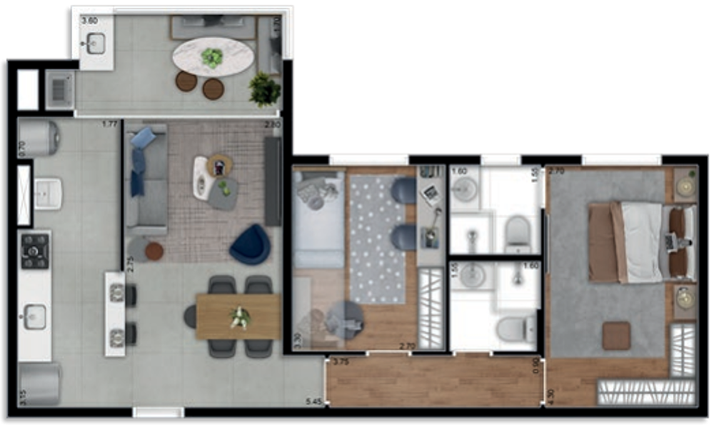 Apartamento à venda com 3 quartos, 86m² - Foto 4