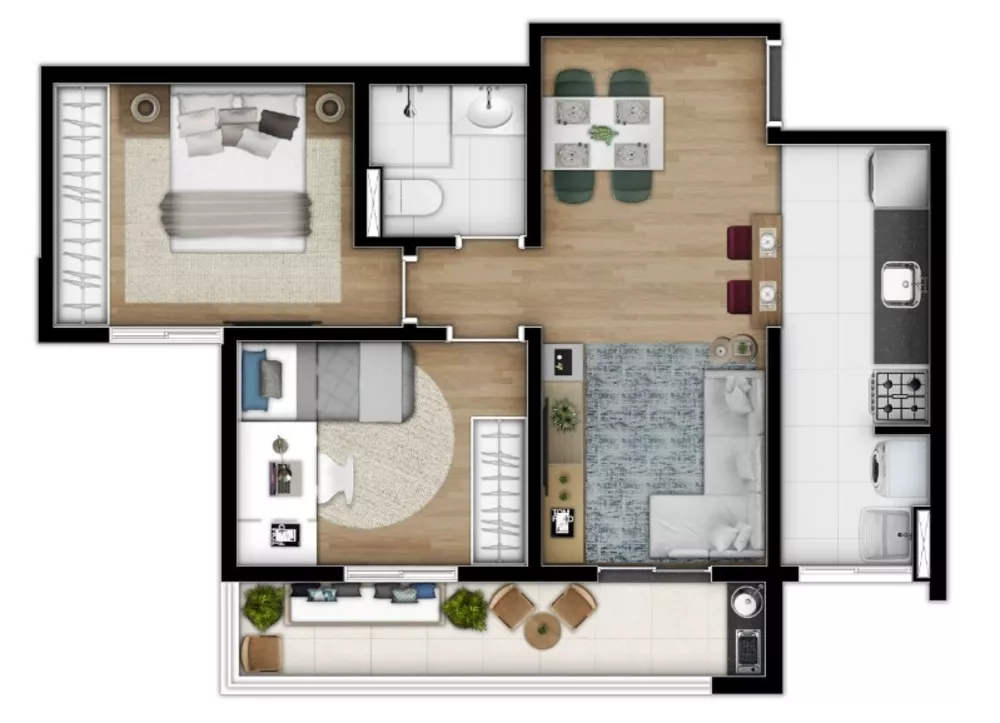 Apartamento à venda com 2 quartos, 50m² - Foto 3