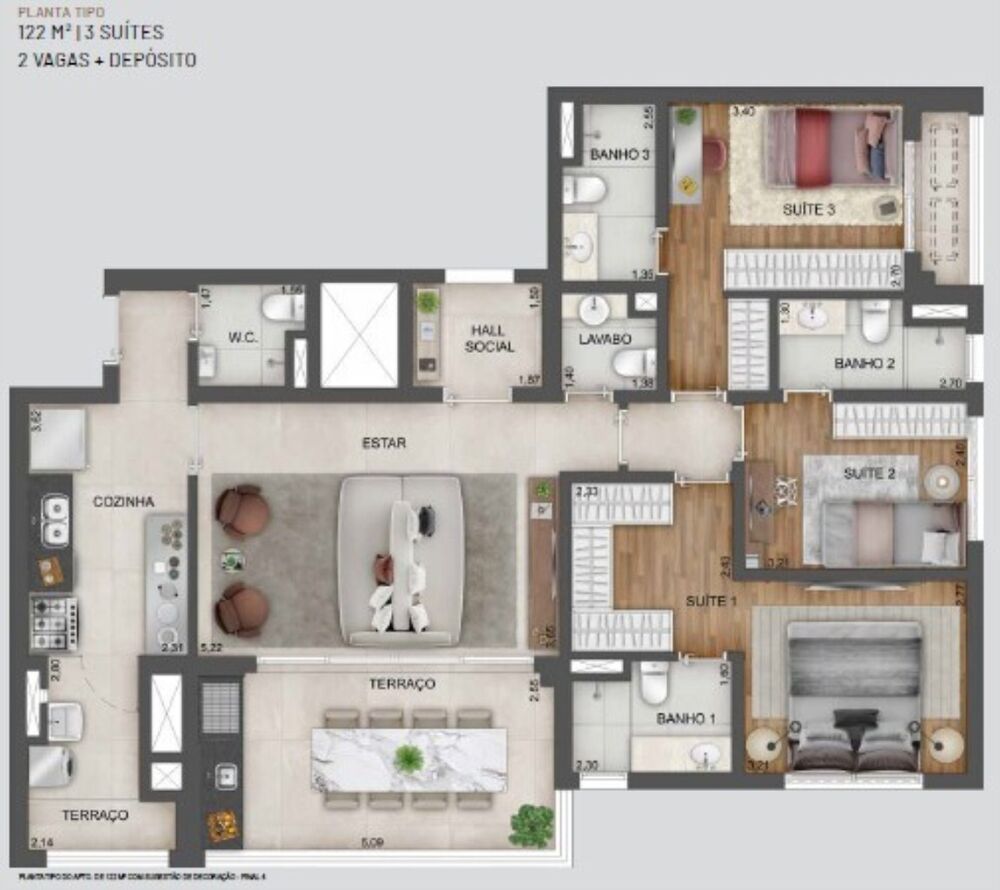 Apartamento, 4 quartos, 169 m² - Foto 9