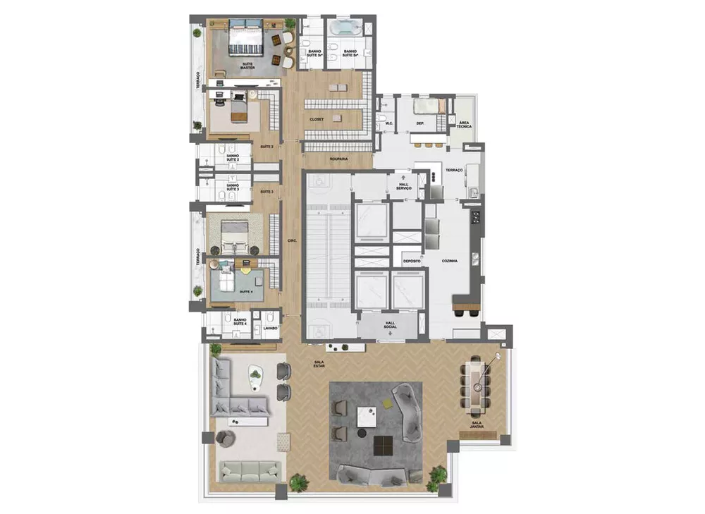 Cobertura, 4 quartos, 688 m² - Foto 14