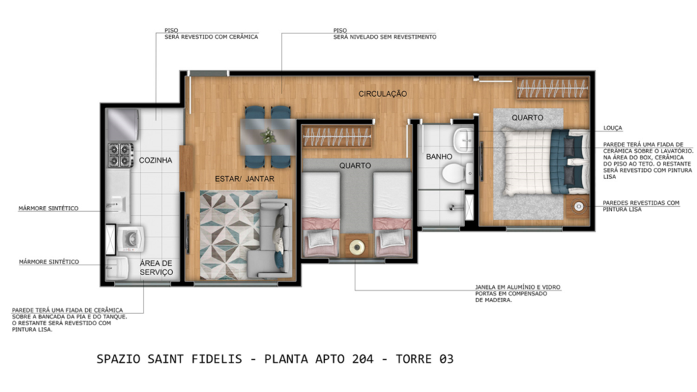 Apartamento, 1 quarto, 36 m² - Foto 2
