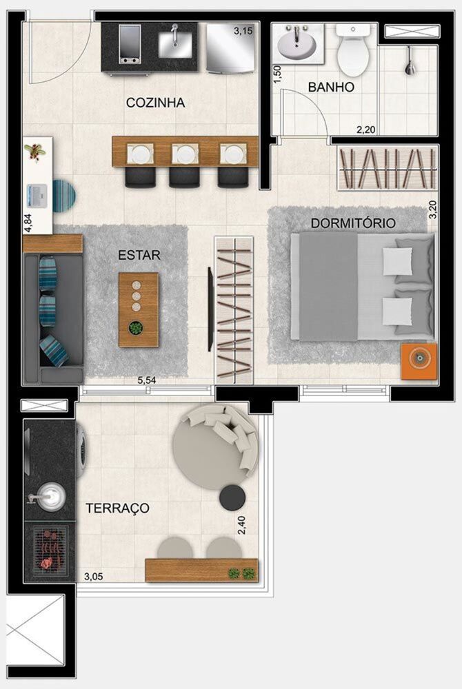 Apartamento, 2 quartos, 56 m² - Foto 9