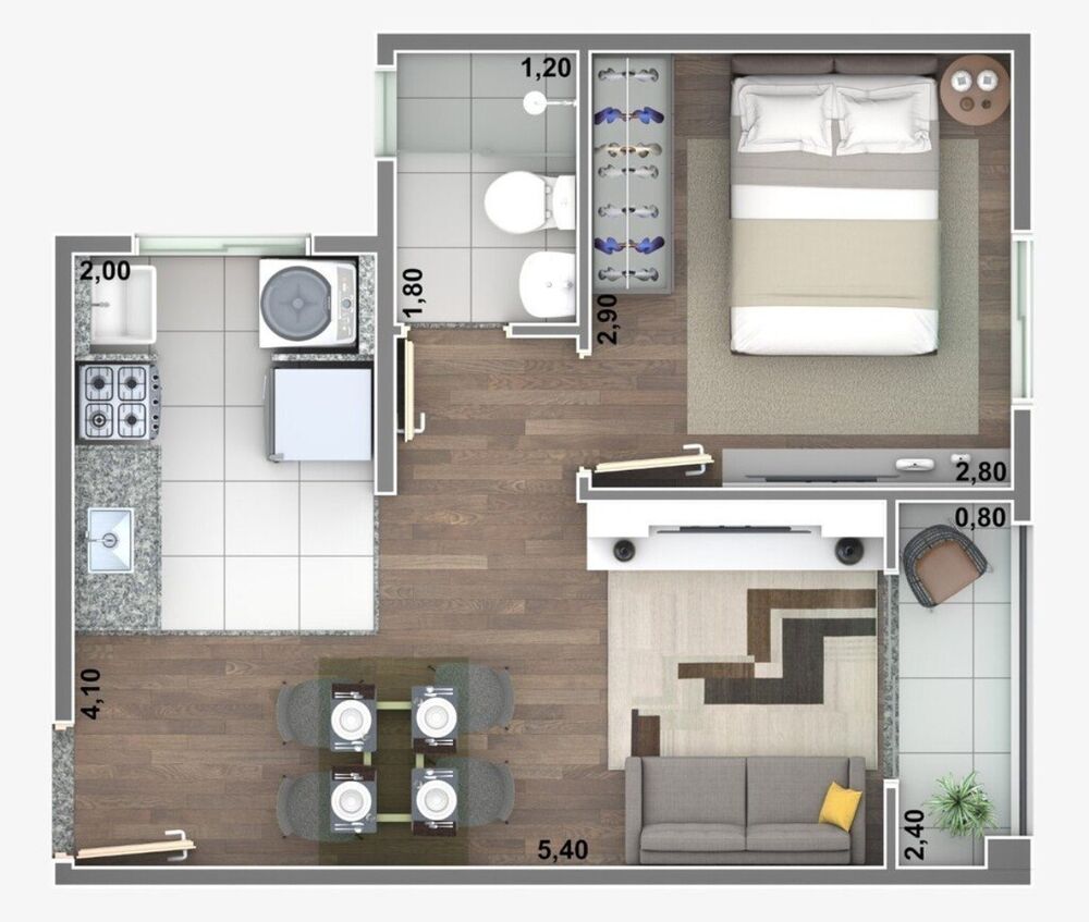 Apartamento, 1 quarto, 35 m² - Foto 10