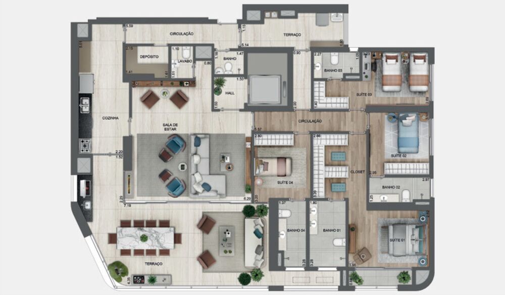 Apartamento, 2 quartos, 134 m² - Foto 1