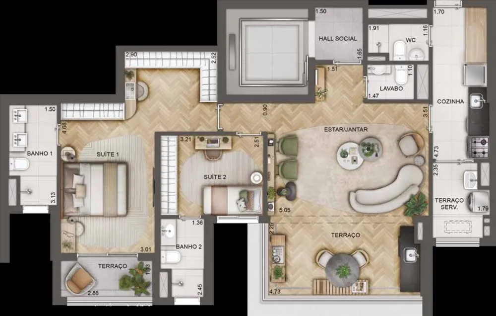 Apartamento, 2 quartos, 108 m² - Foto 15
