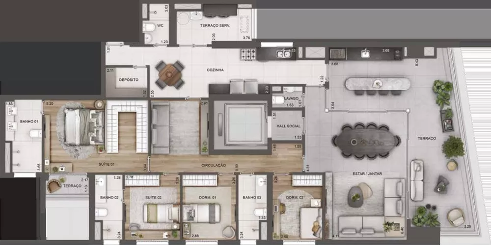 Apartamento, 2 quartos, 108 m² - Foto 7