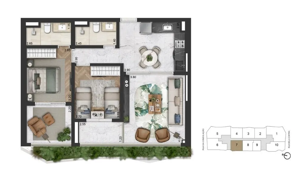 Apartamento, 1 quarto, 56 m² - Foto 17