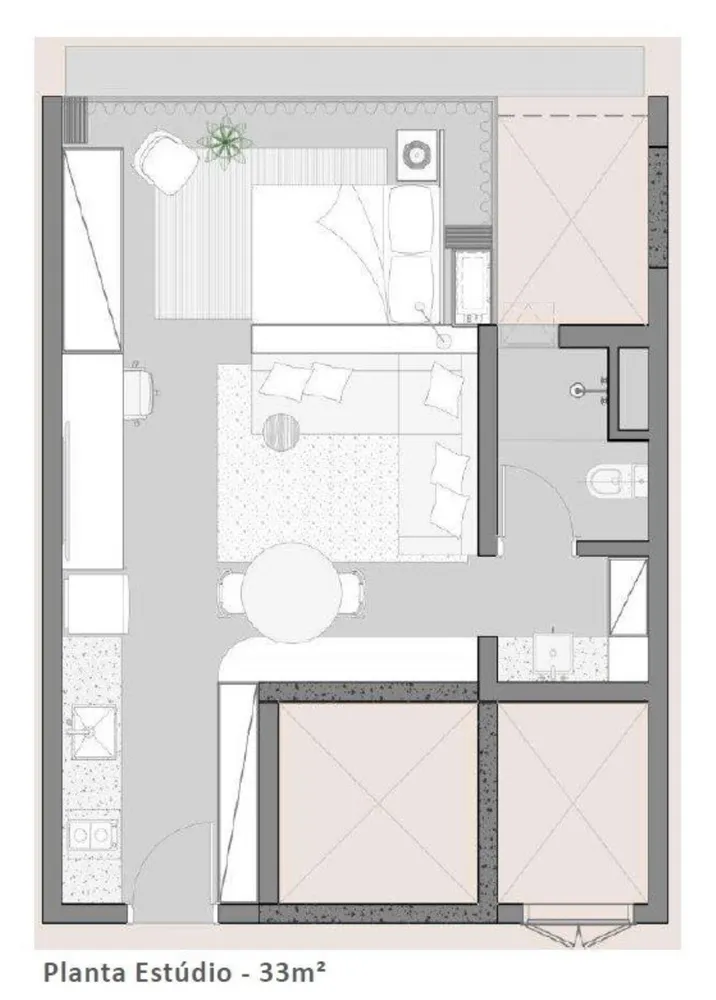 Kitnet-Studio, 35 m² - Foto 4