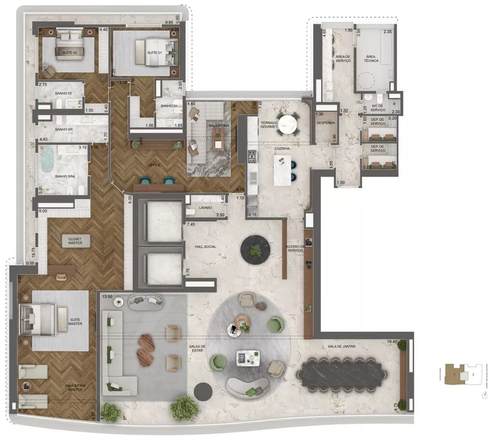 Apartamento, 4 quartos, 717 m² - Foto 3