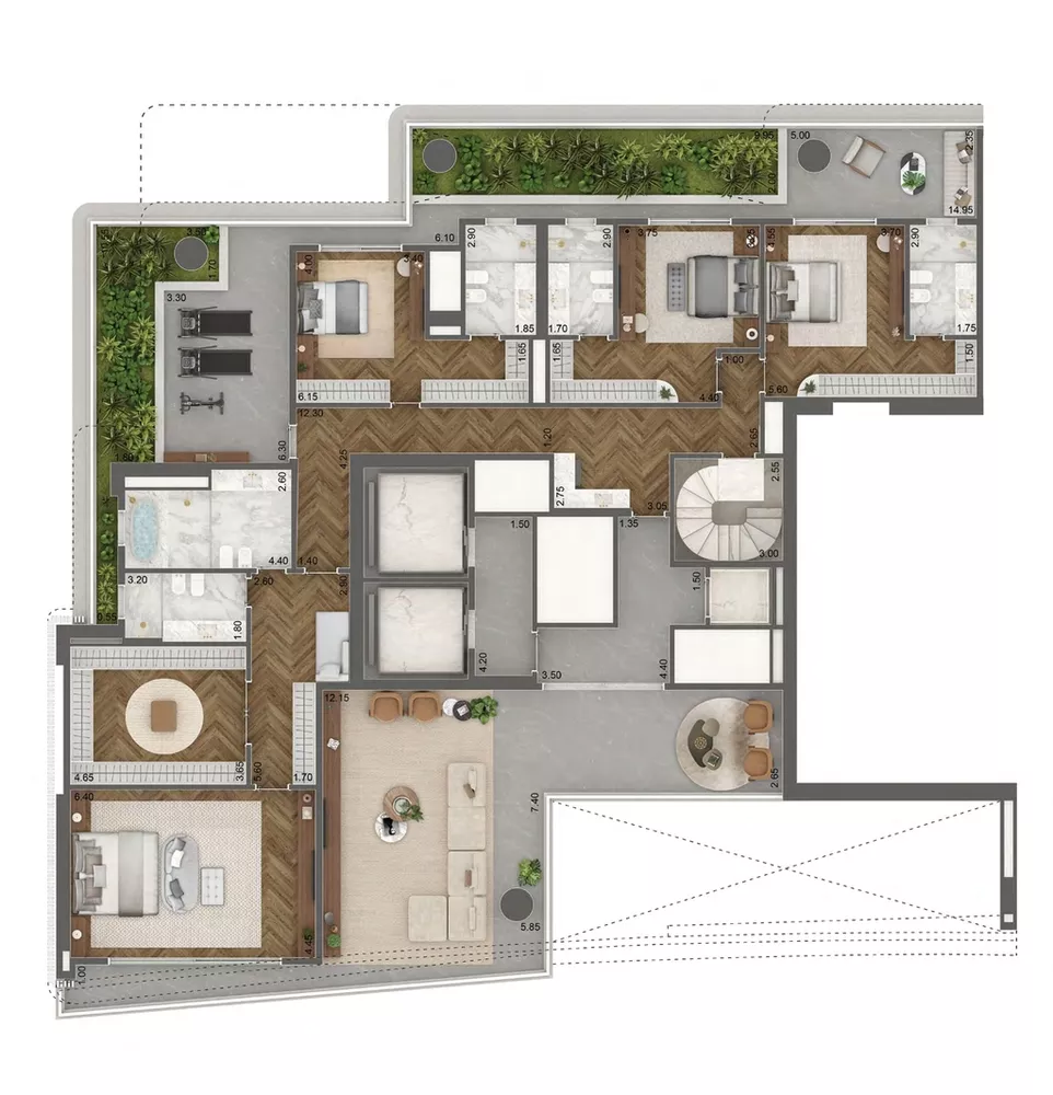 Apartamento, 4 quartos, 717 m² - Foto 9