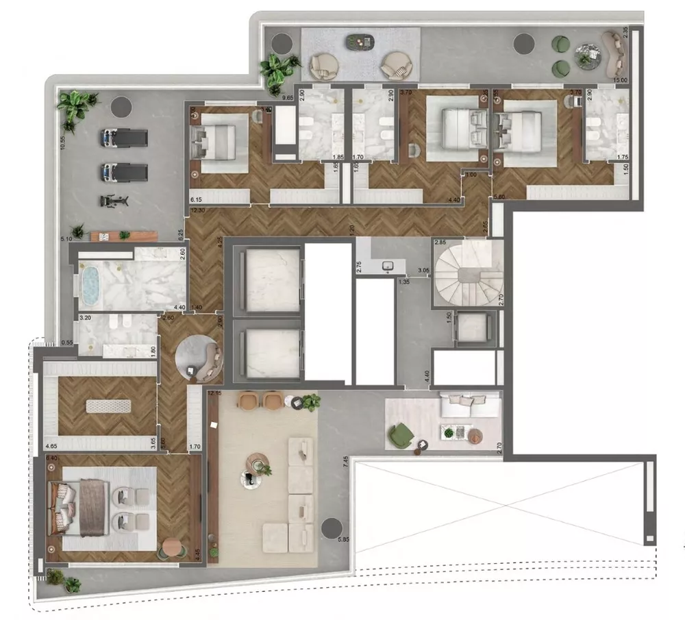 Apartamento, 4 quartos, 717 m² - Foto 10
