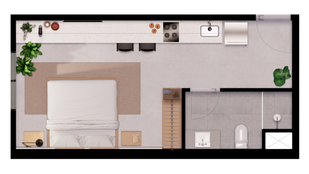 Apartamento, 1 quarto, 26 m² - Foto 1