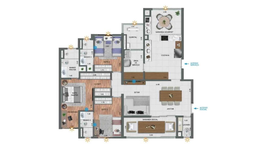 Apartamento, 3 quartos, 131 m² - Foto 4