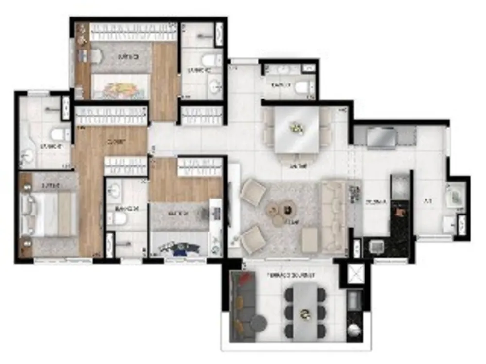 Apartamento, 4 quartos, 129 m² - Foto 3