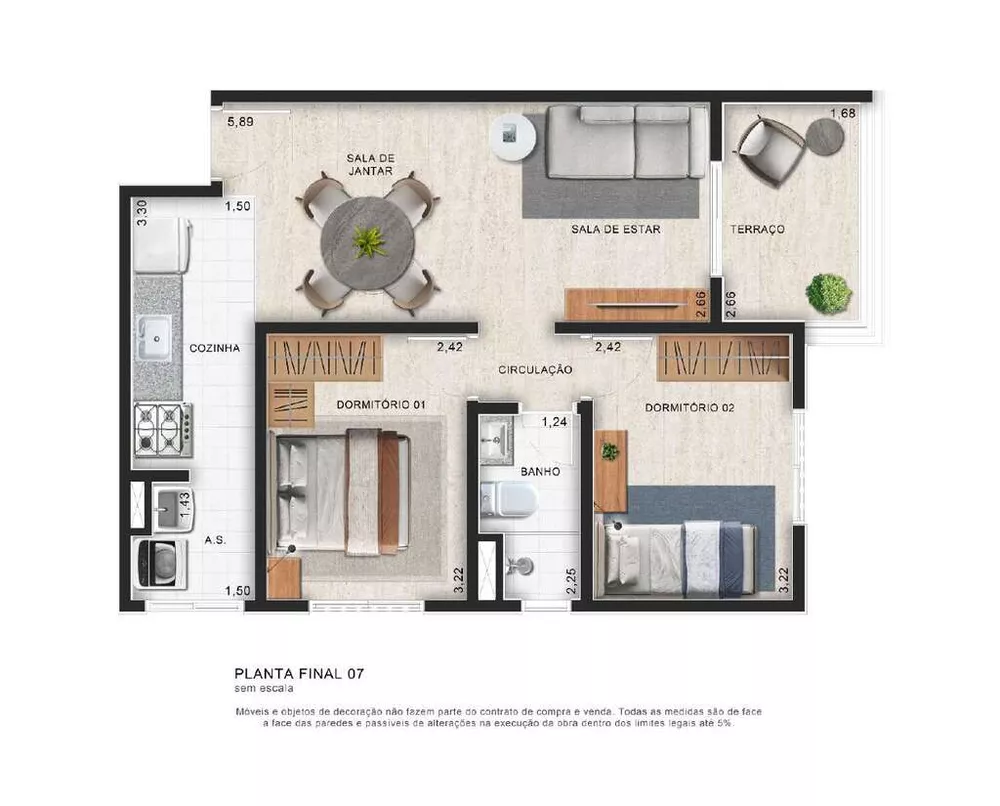 Apartamento, 2 quartos, 53 m² - Foto 11