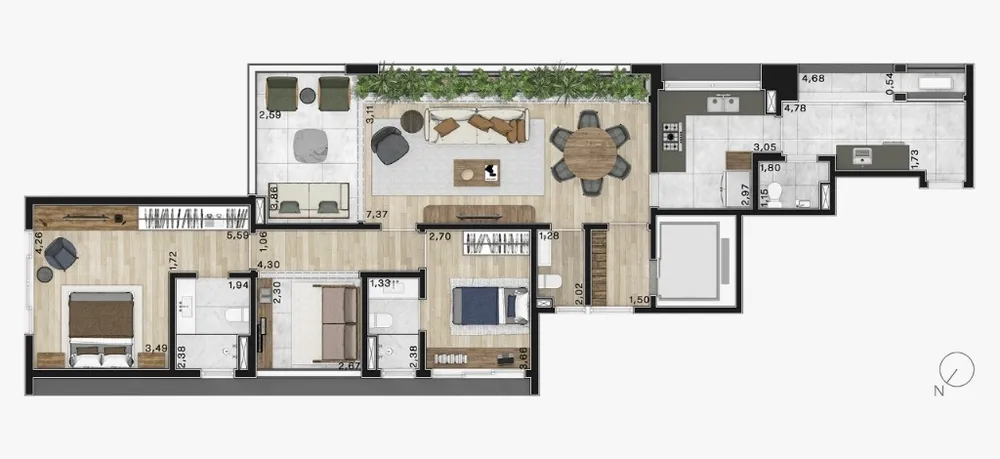 Apartamento, 3 quartos, 144 m² - Foto 12