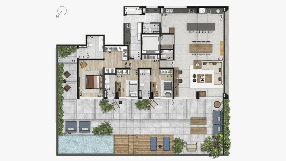 Apartamento, 3 quartos, 144 m² - Foto 11