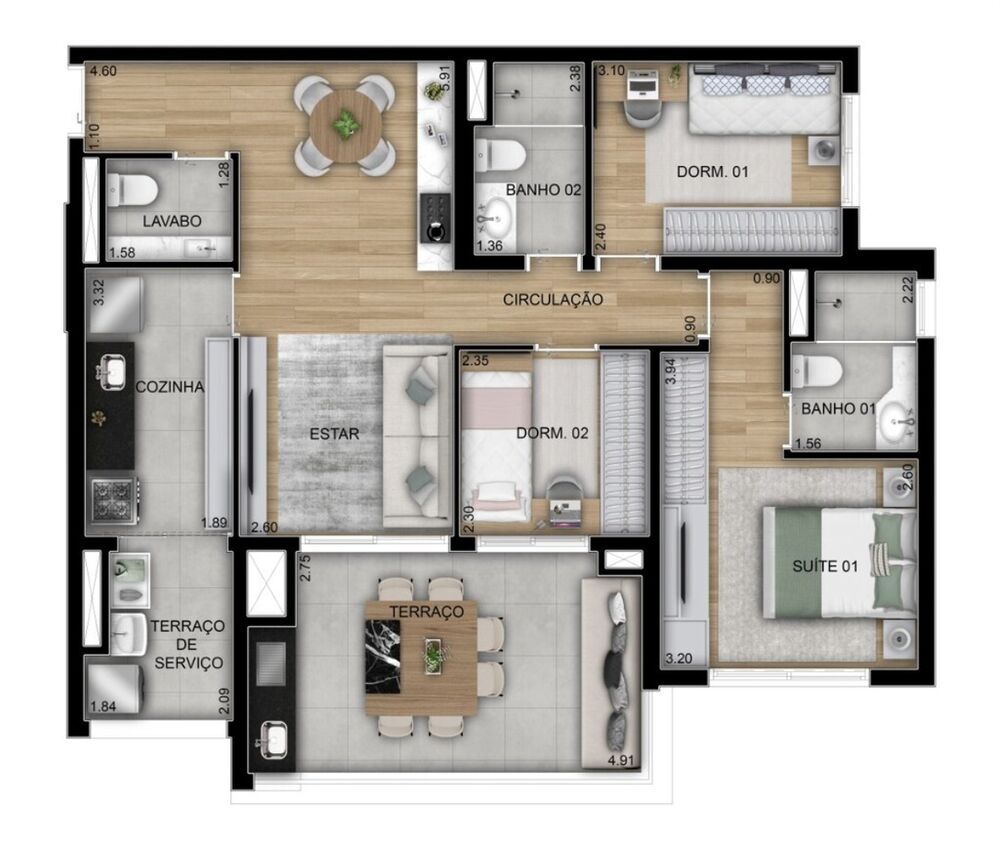 Apartamento, 2 quartos, 70 m² - Foto 4
