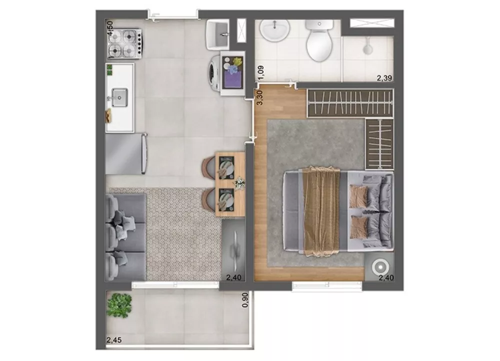 Apartamento à venda com 2 quartos, 35m² - Foto 20