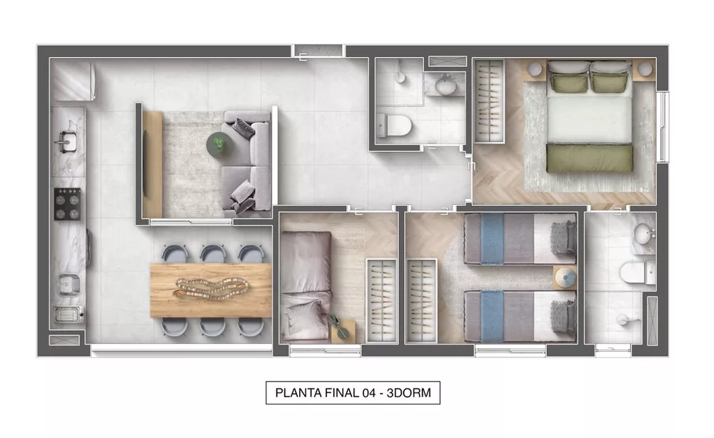 Apartamento, 3 quartos, 53 m² - Foto 11