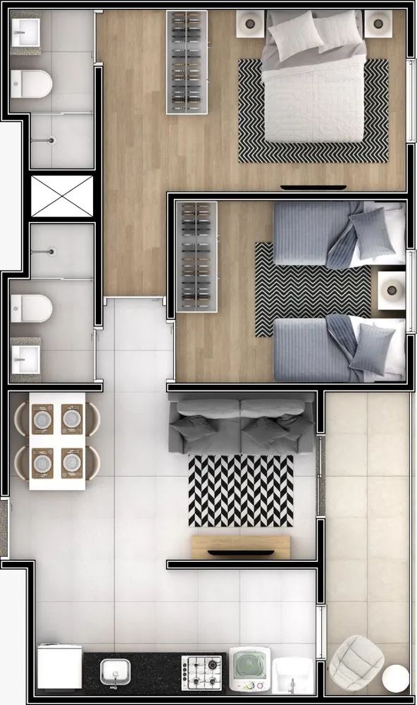 Apartamento, 2 quartos, 58 m² - Foto 9
