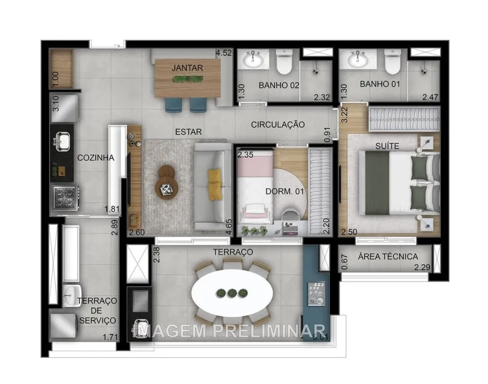 Apartamento, 2 quartos, 69 m² - Foto 12