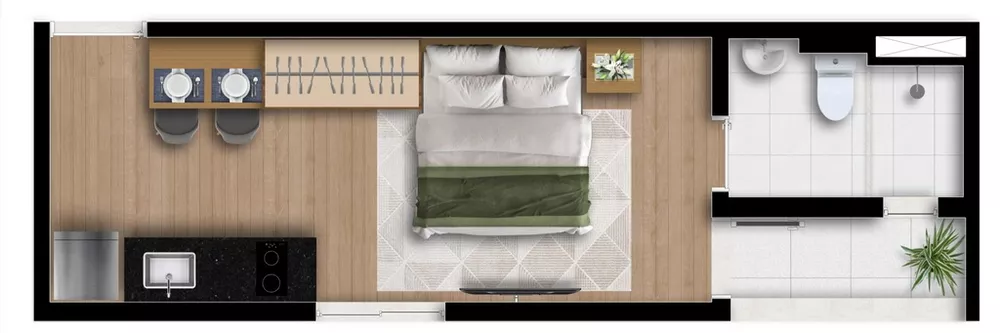 Apartamento, 1 quarto, 24 m² - Foto 1