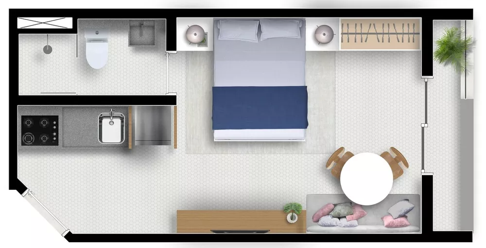 Apartamento, 1 quarto, 24 m² - Foto 3