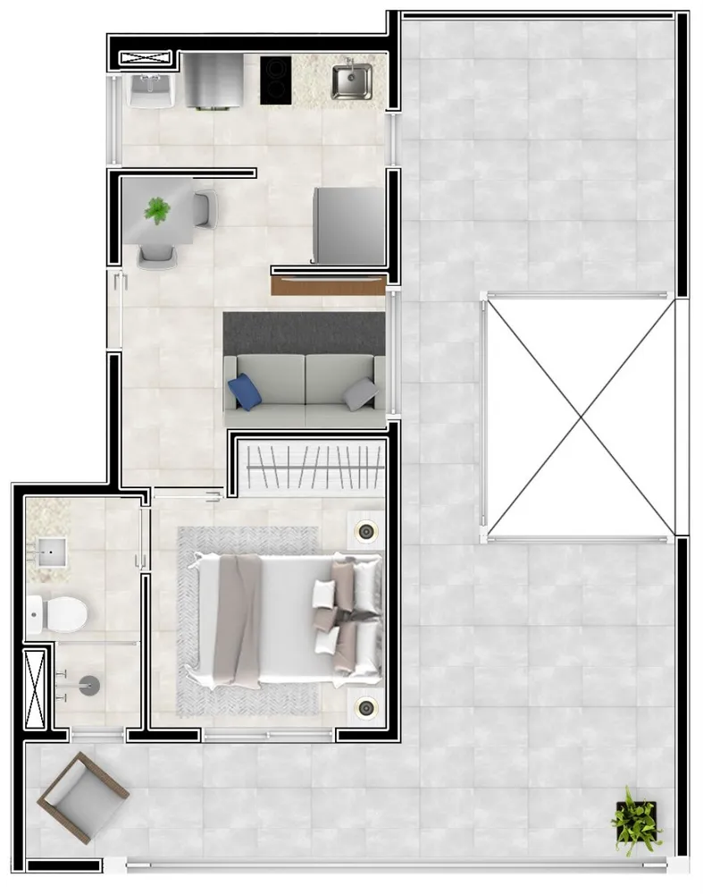 Apartamento, 1 quarto, 25 m² - Foto 12