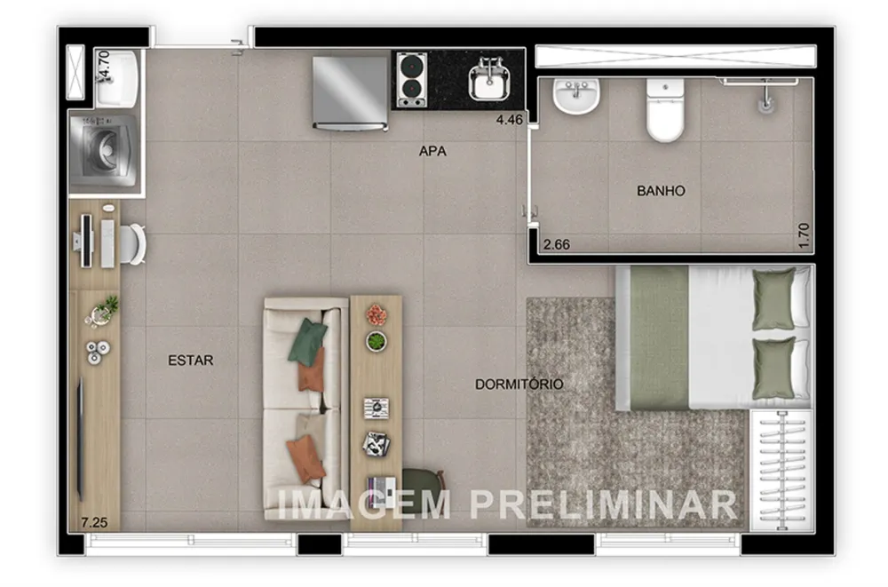 Apartamento, 2 quartos, 38 m² - Foto 8