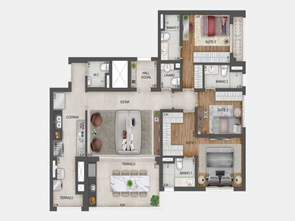 Apartamento, 4 quartos, 169 m² - Foto 13