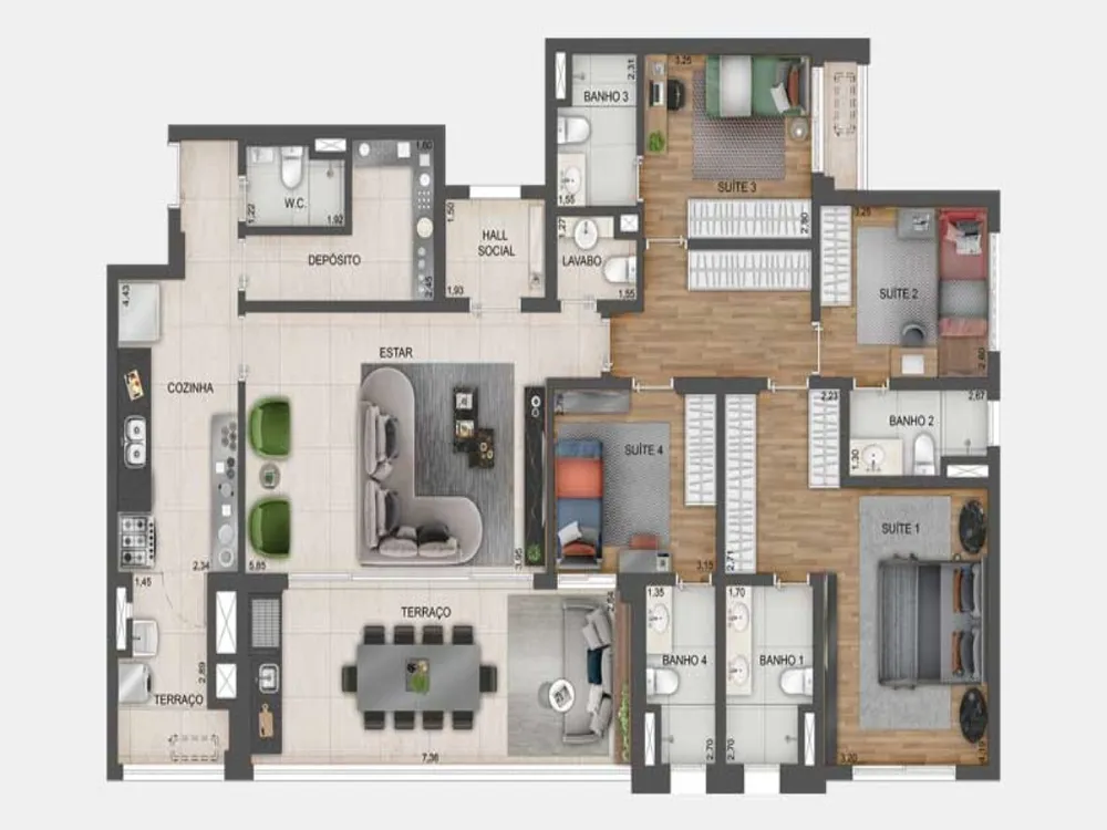 Apartamento, 4 quartos, 169 m² - Foto 10