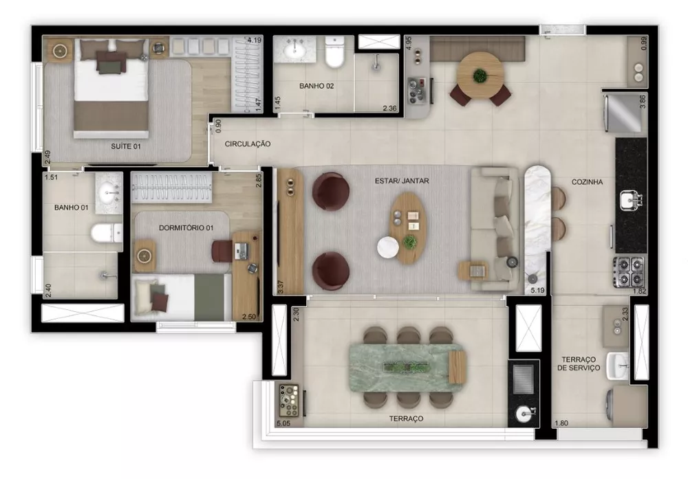 Apartamento, 2 quartos, 63 m² - Foto 12
