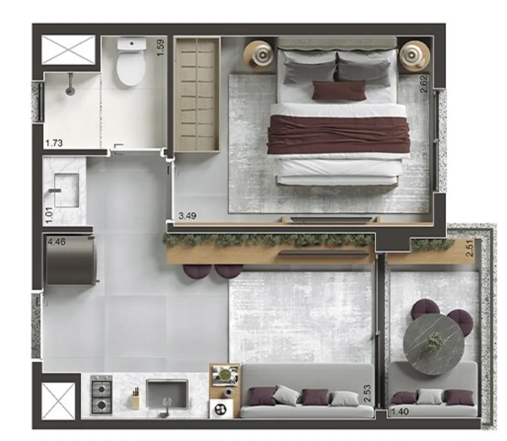 Apartamento, 1 quarto, 28 m² - Foto 7