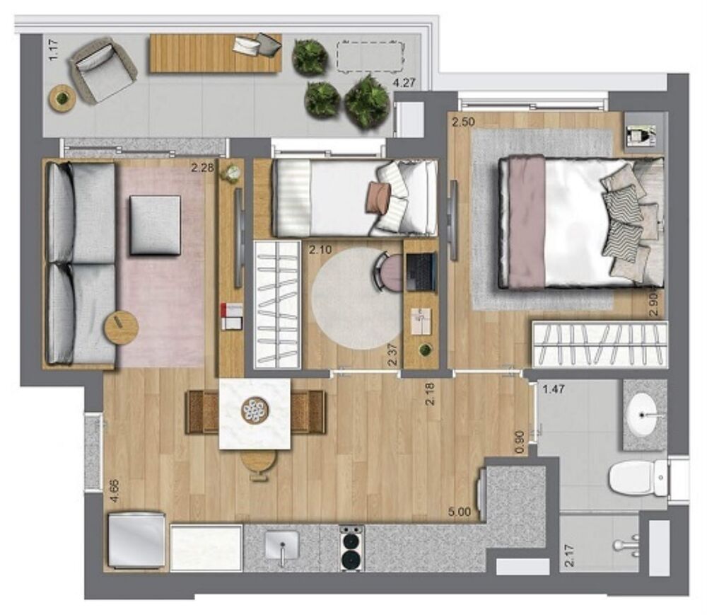 Apartamento, 2 quartos, 37 m² - Foto 10
