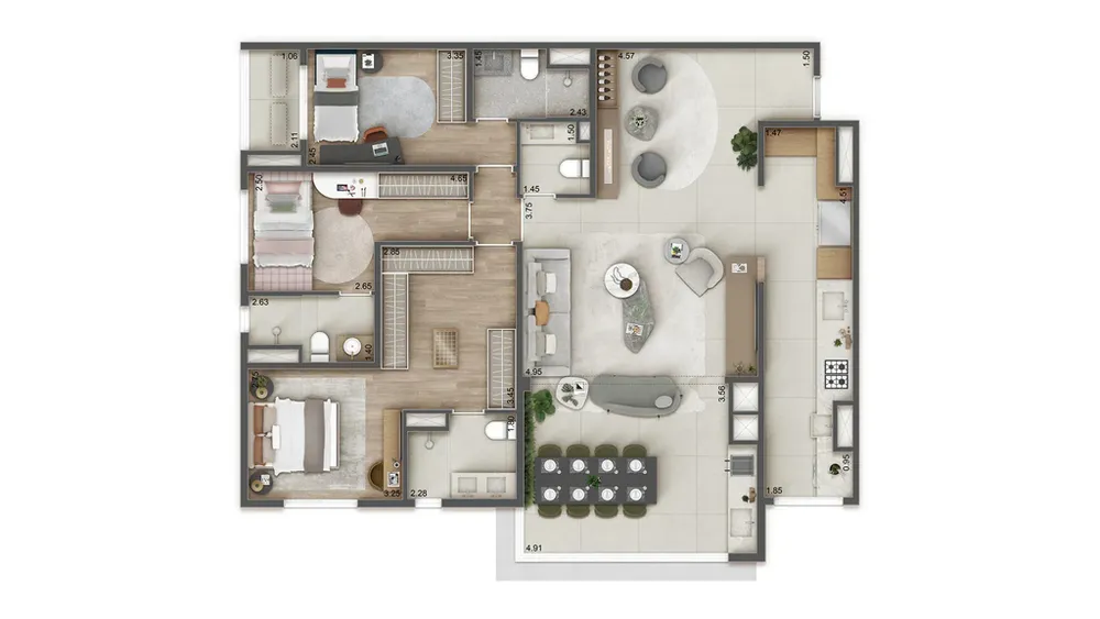 Apartamento, 3 quartos, 258 m² - Foto 4