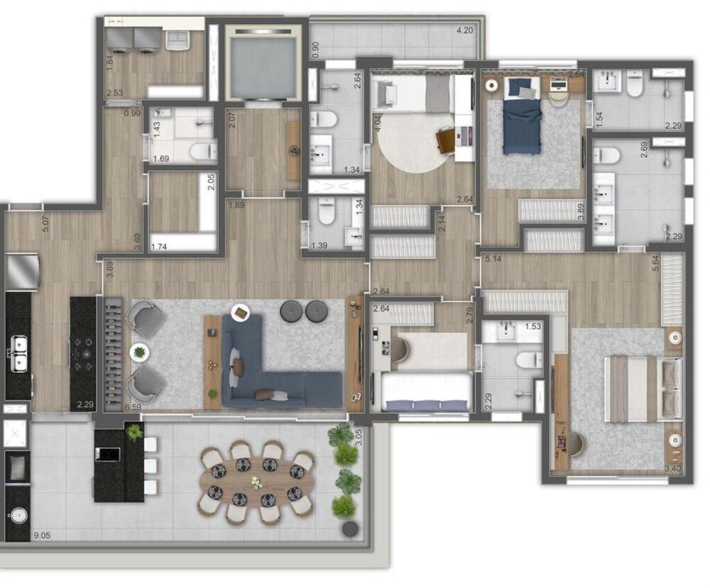 Apartamento, 4 quartos, 151 m² - Foto 4