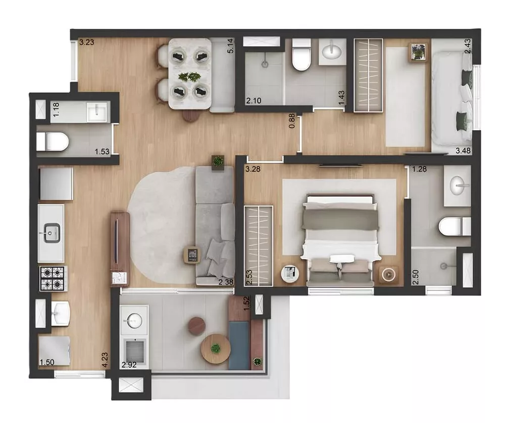 Apartamento, 2 quartos, 41 m² - Foto 1
