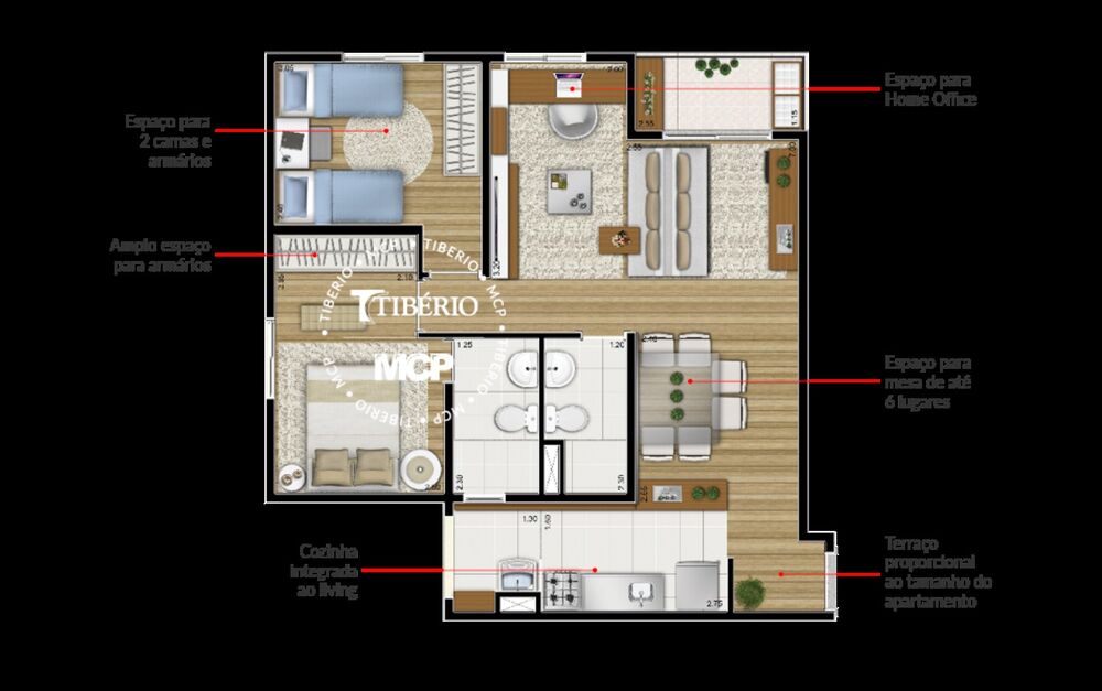 Apartamento, 3 quartos, 63 m² - Foto 5