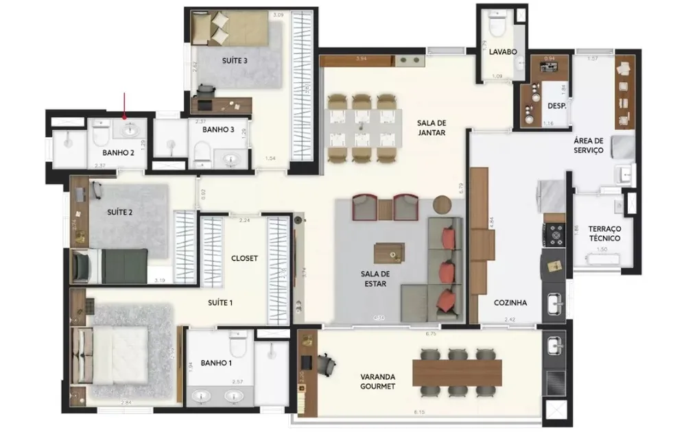 Apartamento, 3 quartos, 135 m² - Foto 16