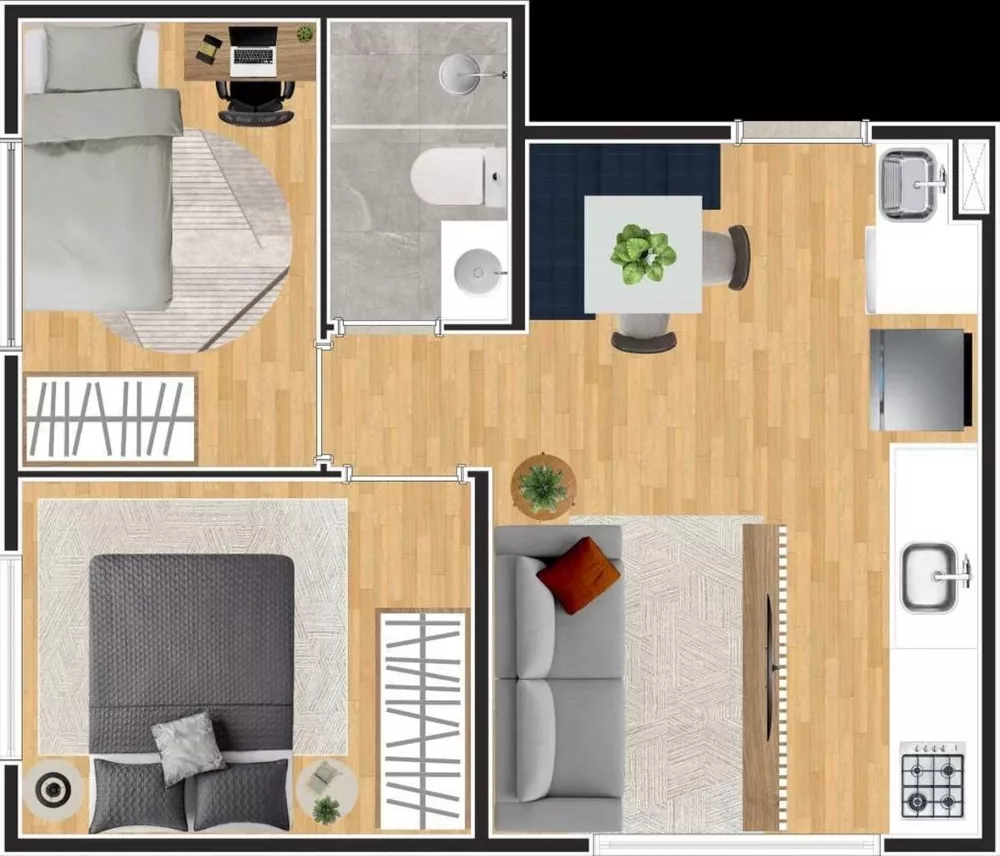 Apartamento, 2 quartos, 36 m² - Foto 9
