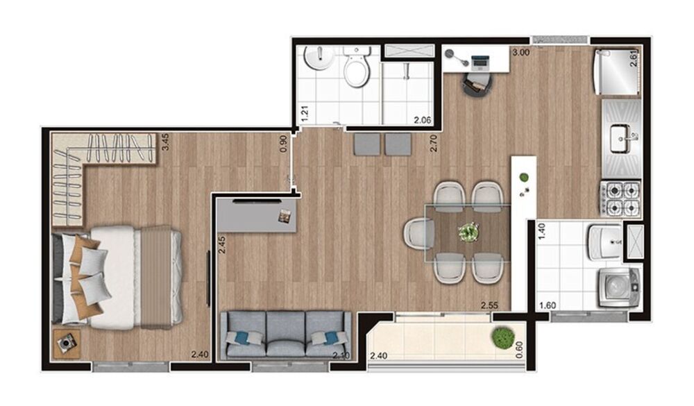Apartamento, 2 quartos, 37 m² - Foto 7