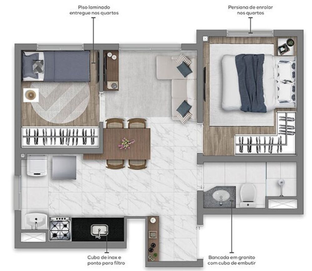 Apartamento, 2 quartos, 33 m² - Foto 12