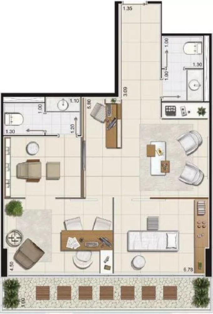 Sala-Conjunto, 66 m² - Foto 6